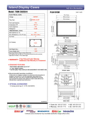 Turbo Air TIOM-48CSB-N 73" Square Island Open Air Merchandiser, 36 Cu. Ft., Self-Serve, Black, 220v - Donut-Equipment.com