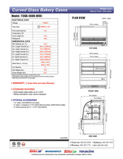Turbo Air TCGB-48DR-B 48-1/2" Curved Glass Full-Service Dry Bakery Display Case, 3 Levels, Black Exterior, 115v - Donut-Equipment.com