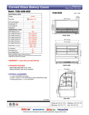 Turbo Air TCGB-60DR-B 60-1/2" Curved Glass Full-Service Dry Bakery Display Case, 3 Levels, Black Exterior, 115v - Donut-Equipment.com