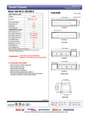 Turbo Air SAS-60L-N 60" Straight Glass Refrigerated Food/Sushi Case - Left Side Compressor - Donut-Equipment.com