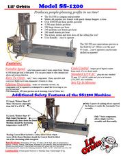 Lil Orbits Electric Model SS-1200 with HP916S Large Hopper 160 per Hour - Donut-Equipment.com