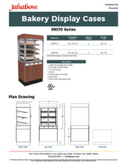 Jahabow 99370 Series 31"L x 24"D x 70"H Bakery Display Case with Pedestal Base – Aluminum, Tempered Glass, w/ 4 Shelves, Non-Refrigerated - Donut-Equipment.com