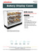 Jahabow BMB Series 75.375"L x 22"D x 50"H Bagel Merchandiser Display Case – Aluminum, Tempered Glass, w/ 3 Fixed Rows, Non-Refrigerated - Donut-Equipment.com
