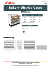 Jahabow BMB Series 31.375"L x 22"D x 50"H Bagel Merchandiser Display Case – Aluminum, Tempered Glass, w/ 3 Fixed Rows, Non-Refrigerated - Donut-Equipment.com