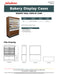 Jahabow Bakery White Wall Display Case 58.5"L x 24"D x 83.5"H – Aluminum, Tempered Glass, w/ 4 Shelves, Non-Refrigerated - Donut-Equipment.com