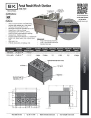 BK Resources Mobile Food Truck Wash Station with Water Heater & Fresh/Gray Water Tanks – All-in-One Portable Sink System - Donut-Equipment.com