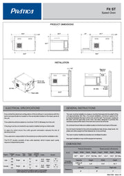 Prática FIT ST Black Single Electric Ventless High-Speed Commercial Speed Oven, Countertop Design - Donut-Equipment.com