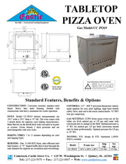 Comstock-Castle PO19 24" Countertop Gas Deck/Pizza Oven, Single Deck, Stainless Steel - Donut-Equipment.com