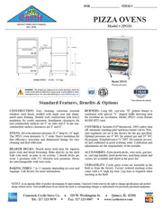 Comstock-Castle 2PO31 36" Gas Deck/Pizza Oven, 4 Deck, Stainless Steel - Donut-Equipment.com