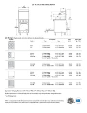 Comstock-Castle F318-12 24" Gas Restaurant Range, 2 Open Burners, 12" Griddle, Single Standard Oven, Stainless Steel Front, 93,000 BTU - Donut-Equipment.com