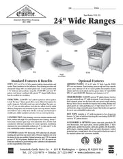 Comstock-Castle F32 24" Gas Restaurant Range, 4 Open Burners, Cabinet Base, Stainless Steel Front, 96,000 BTU - Donut-Equipment.com