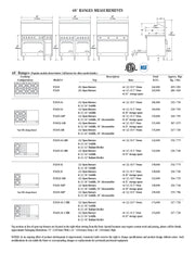 Comstock-Castle F3430-18-1.5RB 48" Gas Restaurant Range, 2 Open Burners, 18" Griddle, 18" Charbroiler, Single Standard Oven, Cabinet Base, Stainless Steel Front, 160,000 BTU - Donut-Equipment.com