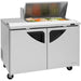 Turbo Air Super Deluxe TST-48SD-08S-N-LW 48" 2 Door Refrigerated Sandwich Prep Table with Left Work Station - Donut-Equipment.com