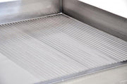 Omcan Stainless Steel Electric Griddle with Half-Smooth & Half-Ribbed Surface – 23.87" x 16" Commercial Countertop Griddle for Restaurants, Cafés & Foodservice Kitchens - Donut-Equipment.com