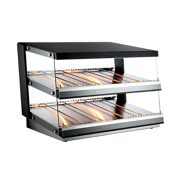 Omcan 38″ Heated Pass-Through Display Warmer Station – 3.6 Cu. Ft. (102L), 1800W, 110V Commercial Food Warmer Holding Cabinet