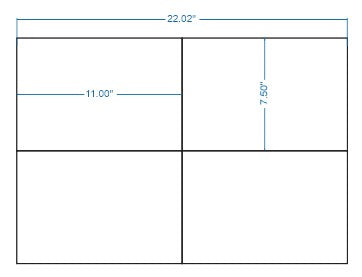 Custom  7121100-2 – 7-1/2” x 11” Rectangle aluminum by 2 across (2 around) with 3/4” ss shaft 26” length ~4.79” OD - ¾” cut depth - Donut-Equipment.com