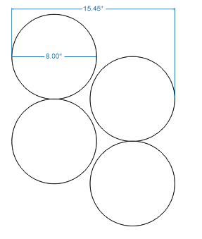 Custom 800RS2 - 8” round aluminum by 2 across (2 around) with 3/4” ss shaft 26” length ~5.10” OD - ¾” cut depth staggered