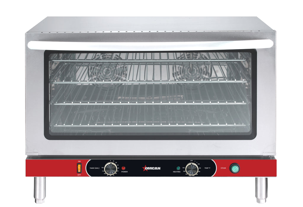 Omcan Full-Size Countertop Convection Oven – 3.53 Cu. Ft. (100L), 4600W, 220V Commercial Baking Oven for Restaurants, Bakeries & Foodservice Kitchens