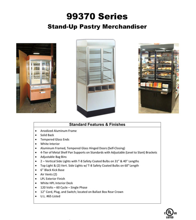 Non Refrigerated Display Case Merchandiser 99370-60   24"W x 60"L x 70"H