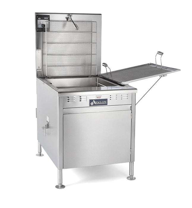 Avalon 24" x 24" Donut Fryer, Natural Gas, Standing Pilot, No Power, Left Side Drain Board with Submerger Screen