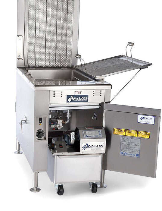 Avalon 20" x 20" Donut Fryer, Natural Gas, Standing Pilot, Right Side Drain Board with Submerger