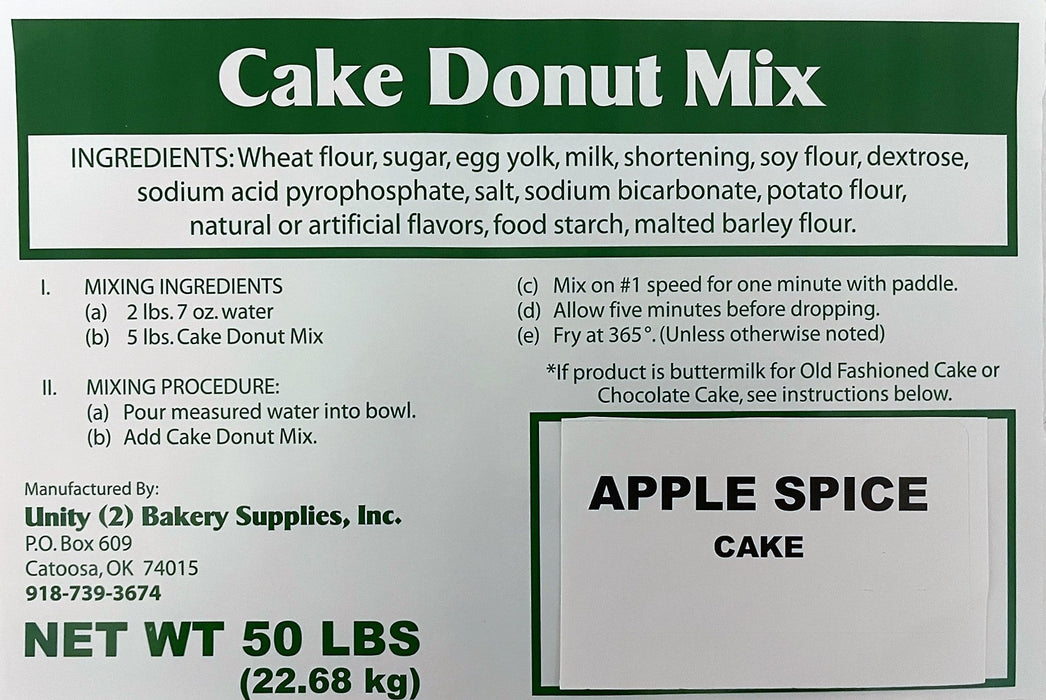 Apple & Spice Cake Donut Mix 50#