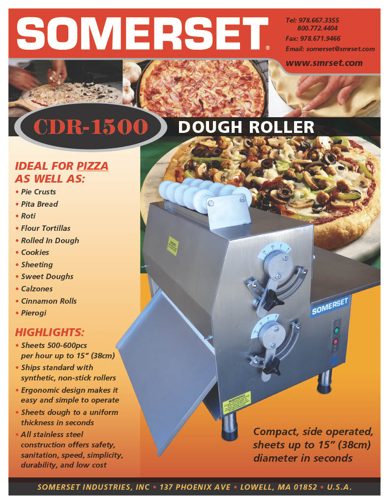 CDR-1500 Dough Roller / Double Pass- Side Operated - Donut-Equipment.com