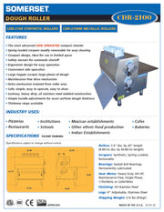CDR-2100 Dough Roller / Double Pass- Side Operated - Donut-Equipment.com