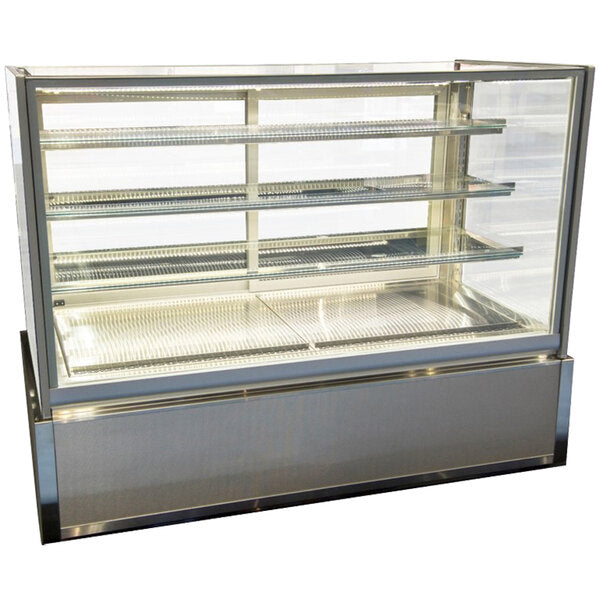 Federal Industries (ITD6034-B18)-Non-Refrigerated- 60" x 52"(H) Full Service Case w/Straight Glass 120V - Donut-Equipment.com