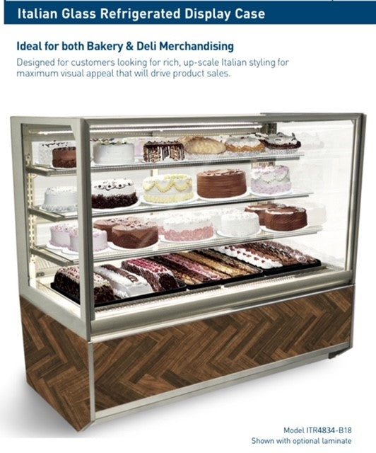 Federal Industries (ITR6034-B18) 52"(H)- 60" Full Service Case w/Straight Glass (Refrigerated) 120V - Donut-Equipment.com