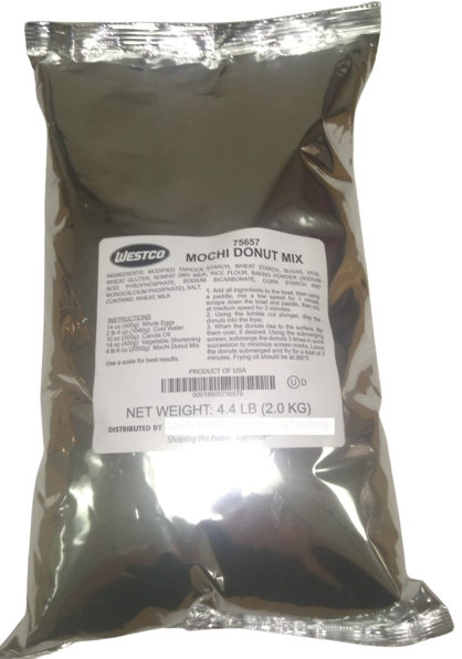 Westco Professional Mochi Donut Mix - 1 60 ounce bag (4.4 lbs) (estimated yield 12 dozen)