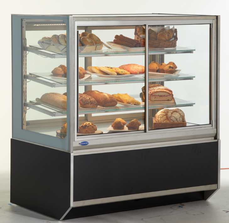 Federal Industries (ITDSS6034-B18)-Non-Refrigerated-(Sliding Doors on Front) 60" Self Service Case w/Straight Glass 120V - Donut-Equipment.com