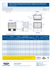 Federal Industries (ITD6034)-Non-Refrigerated- 60" x 34"(H) Counter Case w/Straight Glass 120V - Donut-Equipment.com