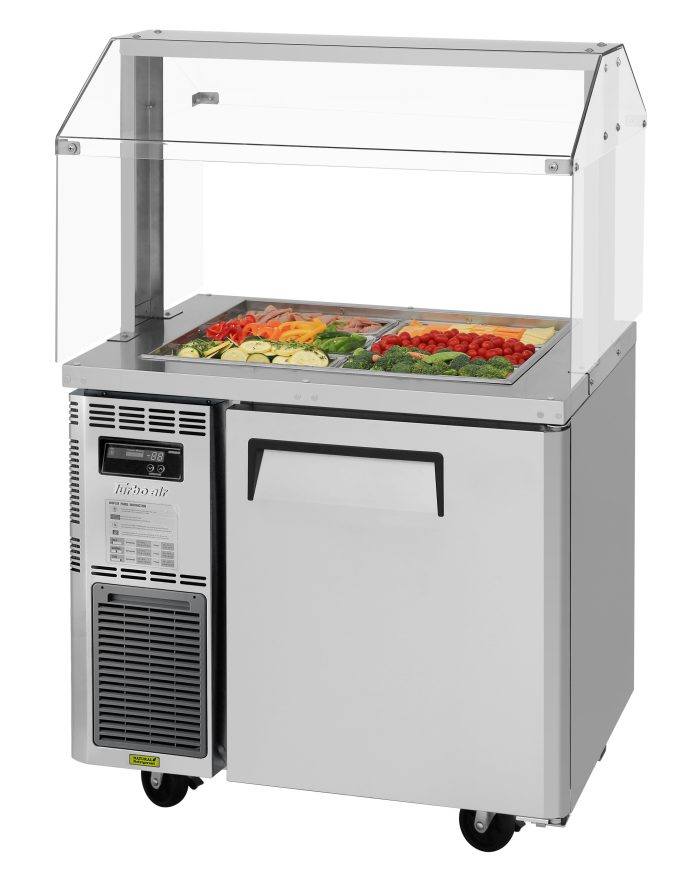 Turbo Air JBT-36-N 35" Stainless Steel Refrigerated Buffet Display Table - Donut-Equipment.com