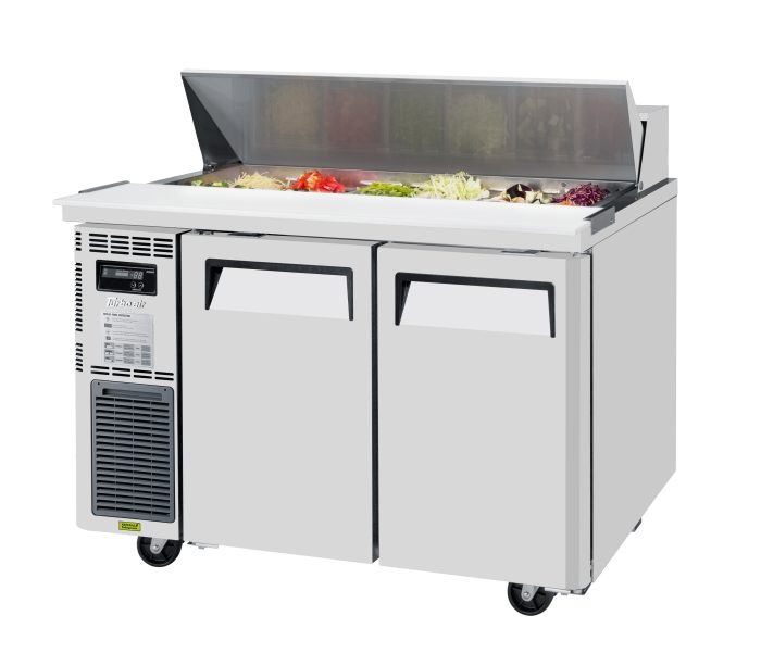 Turbo Air JST-48-N 48" 2 Door Side Mount Compressor Refrigerated Sandwich Prep Table - Donut-Equipment.com