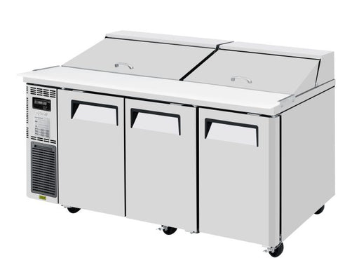 Turbo Air JST-72-N 71" 3 Door Side Mount Compressor Refrigerated Sandwich Prep Table - Donut-Equipment.com
