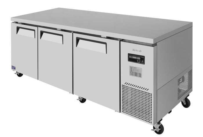 Turbo Air JUF-93D-N J Series 93" Extra Deep Undercounter Freezer w/ 3 Drawers & Side Mounted Compressor - Donut-Equipment.com