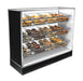Jahabow BMB Series 75.375"L x 22"D x 50"H Bagel Merchandiser Display Case – Aluminum, Tempered Glass, w/ 3 Fixed Rows, Non-Refrigerated - Donut-Equipment.com