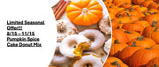 Pumpkin Cake Donut Mix (Seasonal) 50# bags - For orders over 200 pounds - Bakery Wholesalers