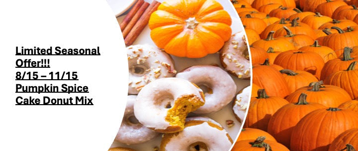 Pumpkin Cake Donut Mix (Seasonal) 50# bags - For orders over 200 pounds - Bakery Wholesalers