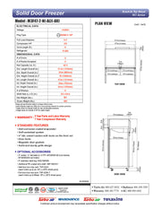 Turbo Air M3F47-2-N M3 Series 52" Stainless Steel Reach-In Freezer - Donut-Equipment.com