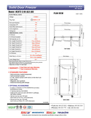Turbo Air M3F72-3-N M3 Series 78" Solid Door Reach In Freezer - Donut-Equipment.com