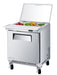 Turbo Air M3 Series MST-24S-N6 24" 1 Door Refrigerated Salad Prep Table with Clear Lid - Donut-Equipment.com