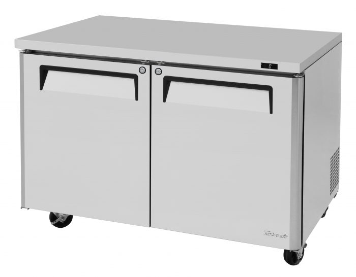 Turbo Air MUF-48-N 48 1/4" W Undercounter Freezer w/ 2 Sections & 2 Solid Doors - Donut-Equipment.com