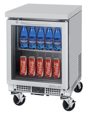 Turbo Air MUR-20SG-N6 M3 Series 20" Shallow Depth Undercounter Refrigerator w/ 1 Section & 1 Glass Door - Donut-Equipment.com