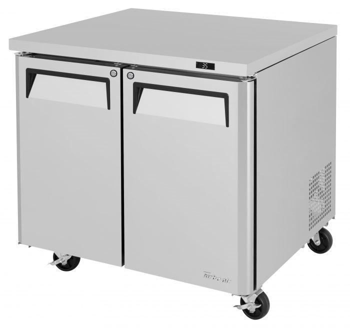 Turbo Air MUR-36-N6 36 1/4" W Undercounter Refrigerator w/ 1 Section, 2 Solid Doors & Hydrocarbon Refrigerant - Donut-Equipment.com