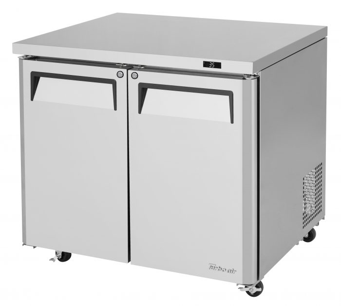Turbo Air MUR-36L-N6 36 1/4" W Undercounter Refrigerator w/ 1 Section, 2 Solid Doors - Donut-Equipment.com