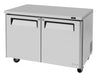 Turbo Air MUR-48-N 48 1/4" W Undercounter Refrigerator w/ 2 Sections & 2 Solid Doors - Donut-Equipment.com