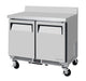 Turbo Air MWR-34S-N6 M3 Series 34" Shallow Depth Undercounter Worktop Refrigerator w/ (2) Section, 2 Solid Door - Donut-Equipment.com