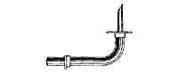 (2) Edhard Donut Filler Spouts- Berliner Slanted Tip (F-3081)- Only for Double Outlet - Donut-Equipment.com